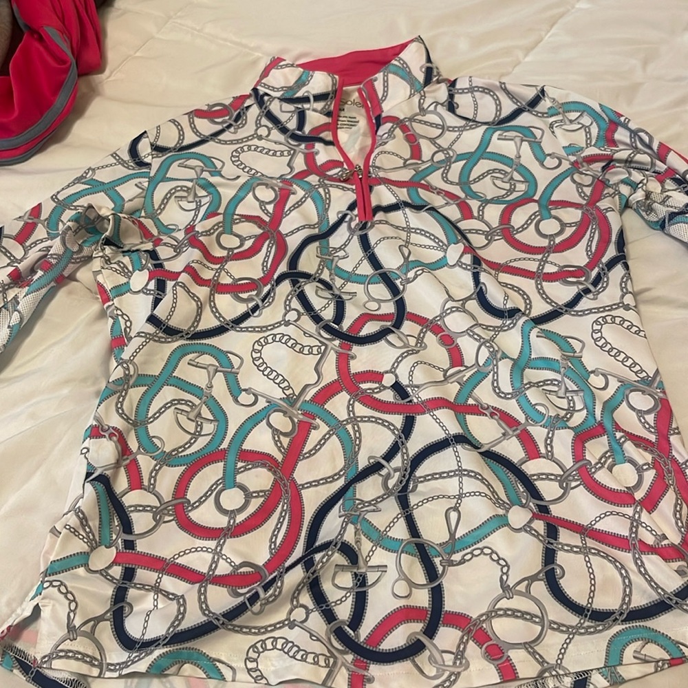 Colorful Equestrian Sunshirt Long Sleeve Top